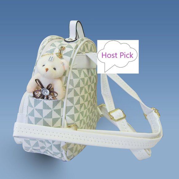 Small Backpack with Bunny - Geometric Pattern - Picture 2 of 7